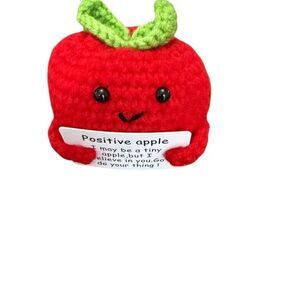 Handmade Mini Apple Crochet Doll Emotional Support Toy 3+ Years